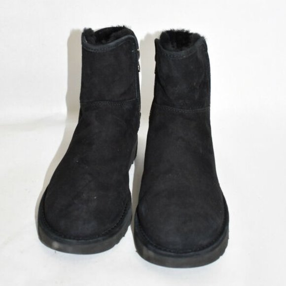 $220 UGG Abree II Genuine Sheepskin Mini Boot winter BLACK 6 (SE7) - Picture 4 of 9